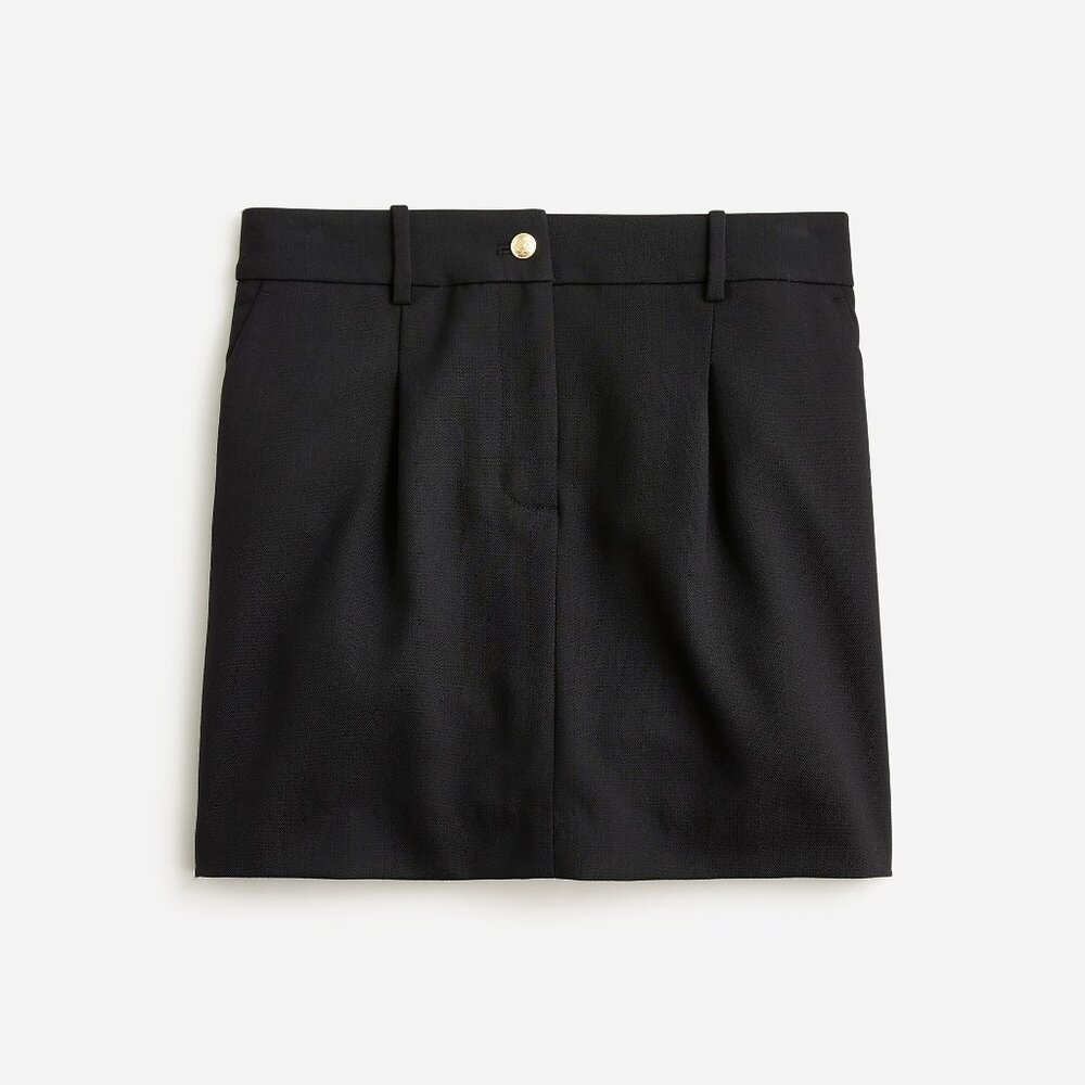NWOT J.Crew Trouser mini skirt in Italian city wool blend